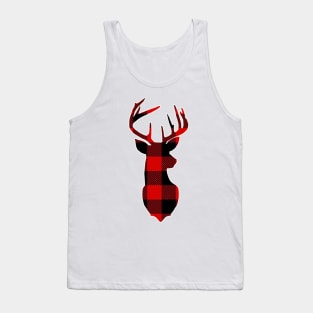 Deer Ol' Plaid Christmas Reindeer Tank Top